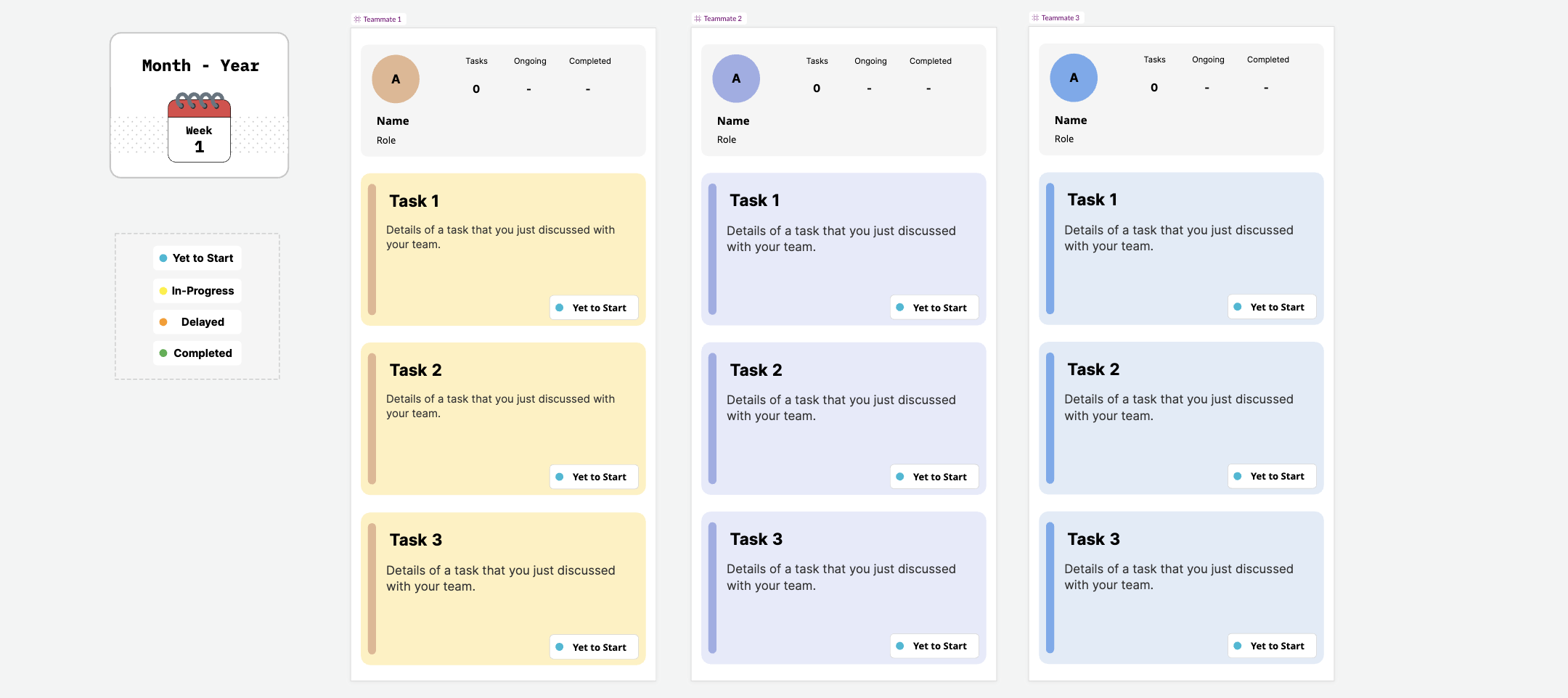 Weekly planner template