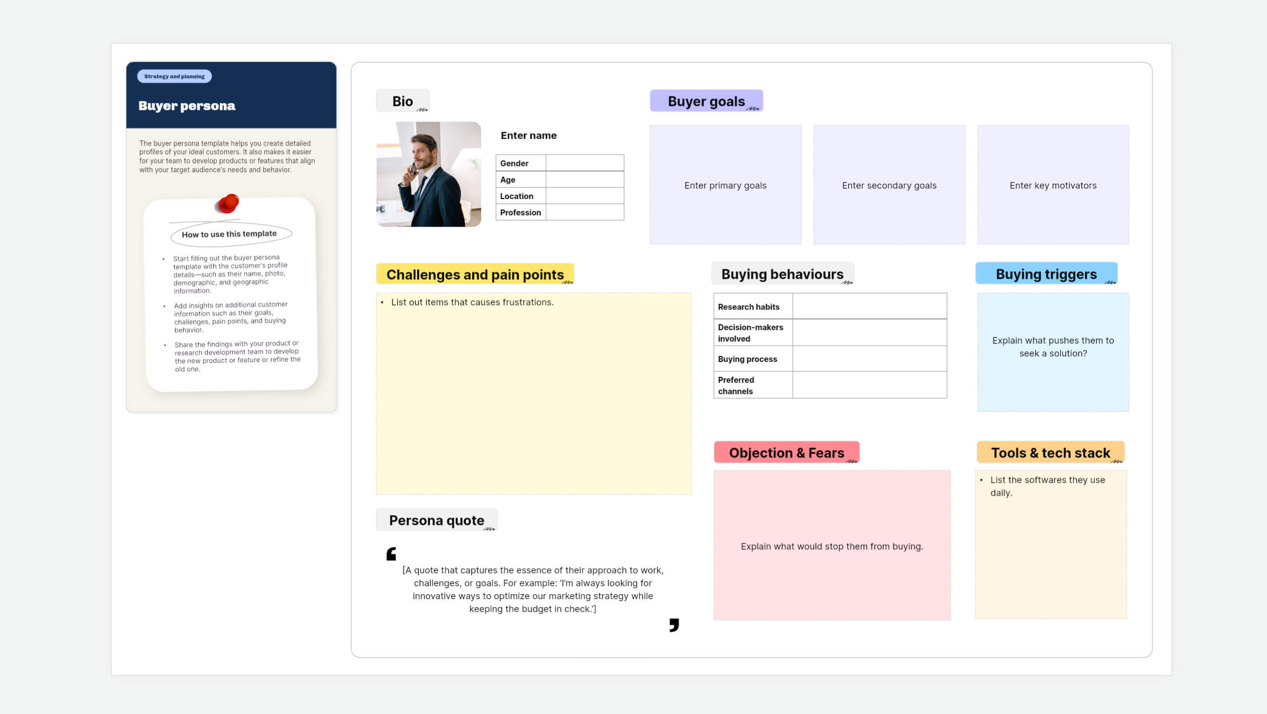 Buyer persona template