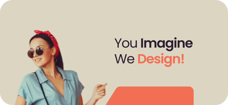 Promotional poster reading “You imagine we design” showcasing Vani's design-ready templates