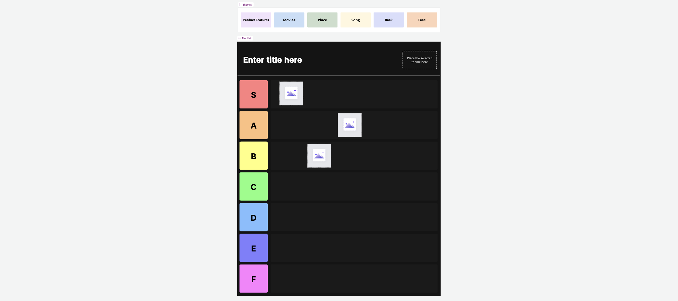 Tier list maker template
